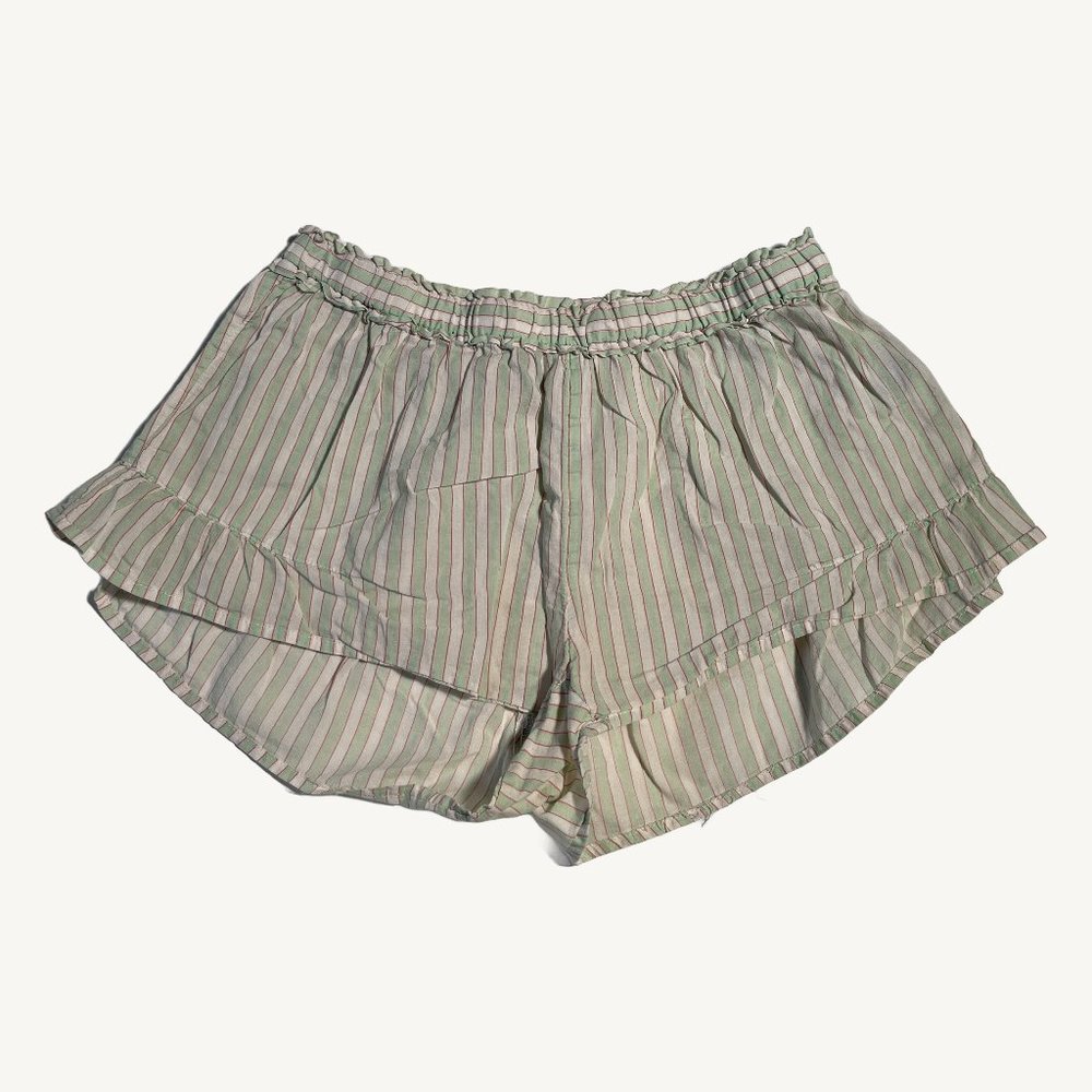 Aerie Pajama Shorts Lightweight Striped Pastel Colours Size Extra Small